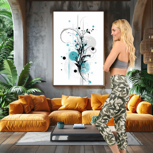 Olive Green Leaf Pattern with Custom Text and Logo Capri Leggings