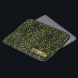 Olive Green Leopard Skin Design  Laptop Sleeve<br><div class="desc">Laptop Sleeve. Featuring a olive green leopard skin design ready for you to personalize. ✔NOTE: ONLY CHANGE THE TEMPLATE AREAS NEEDED! 😀 If needed, you can remove the text and start fresh adding whatever text and font you like. 📌If you need further customization, please click the "Click to Customize further"...</div>