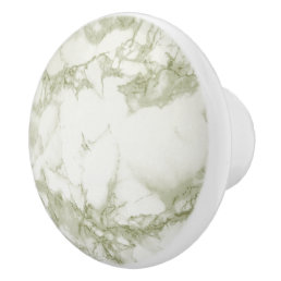 Olive Green Marble Ceramic Knob