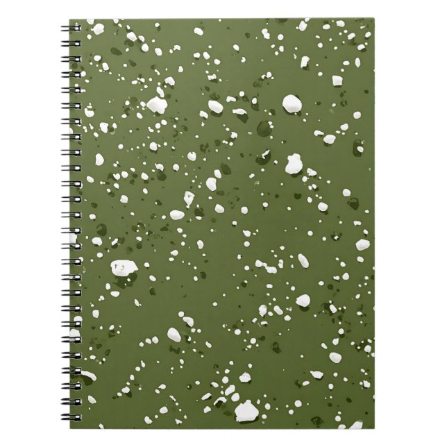 Olive Green Marble Notebook (Front)
