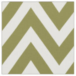 Olive Green Modern Chevron Large Scale Fabric