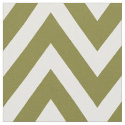 Olive Green Modern Chevron Large Scale Fabric