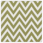 Olive Green Modern Chevron Stripes Fabric