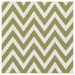 Olive Green Modern Chevron Stripes Fabric