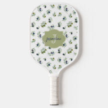 Olive Green Monogram Name Watercolor Chic Pattern