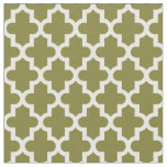 Olive Green Moroccan Print Fabric