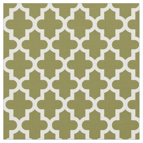 Olive Green Moroccan Print Fabric