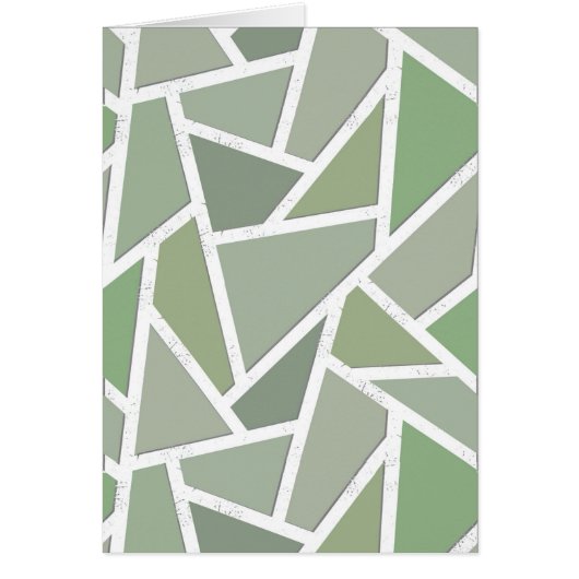 Olive green mosaic pattern cards (Front)