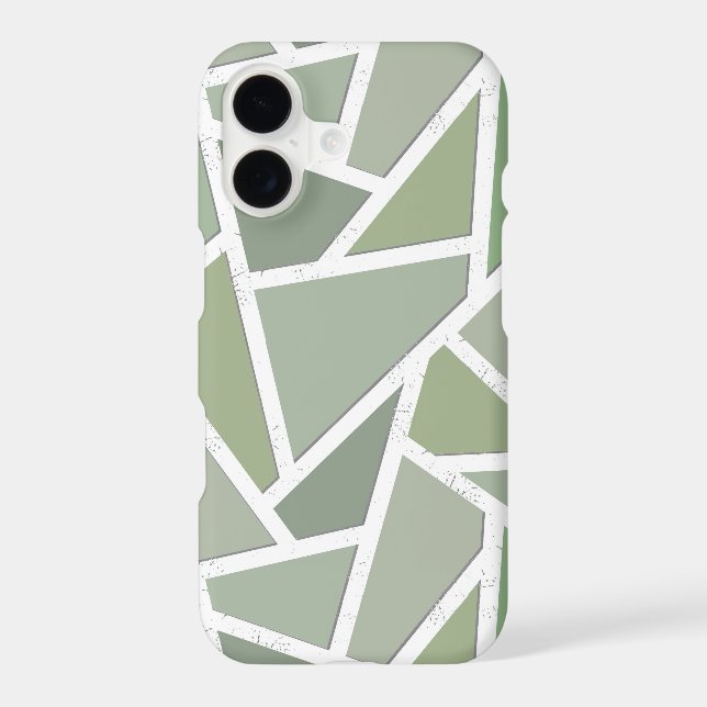 Olive green mosaic pattern Case-Mate iPhone case (Back)