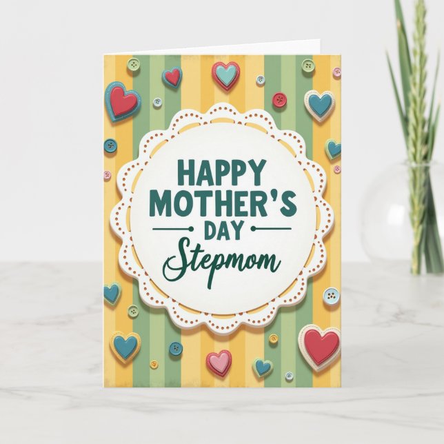 Olive Green Mothers Day Art Card (Front)
