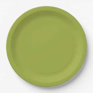 Olive Green Paper Plates