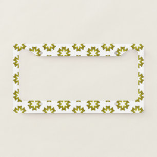 Olive Green Pattern License Plate Frame