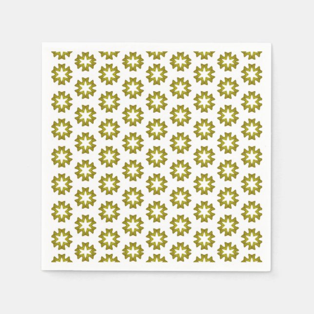 Olive Green Pattern Napkins (Front)