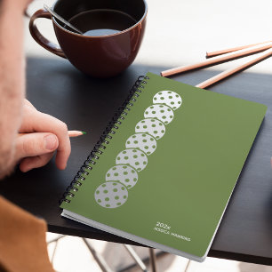 Olive Green Pickleball Personal Weekly Planner