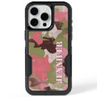 Olive Green Pink Khaki Brown Camo Art Pattern