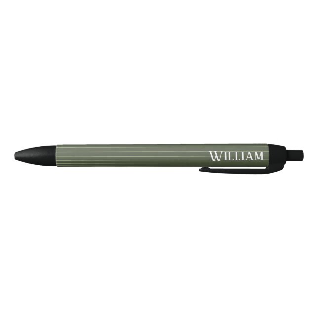 Olive green pinstripes pen (Bottom)