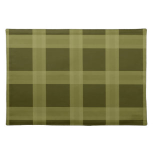 Olive Green Plaid Place Mat