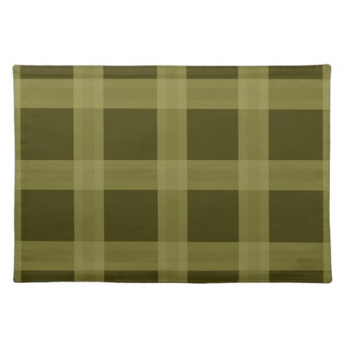 Olive Green Plaid Place Mat