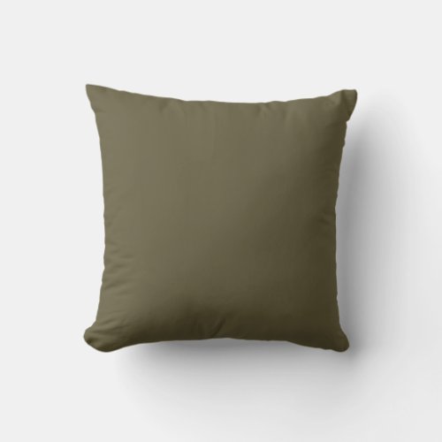 Olive Green Plain Solid Colour Throw Pillow