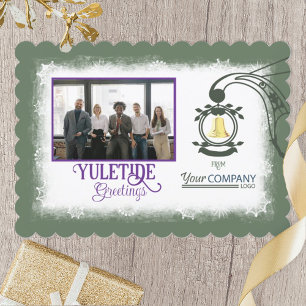 Olive Green, Plum Purple Gold Bell Company Holiday