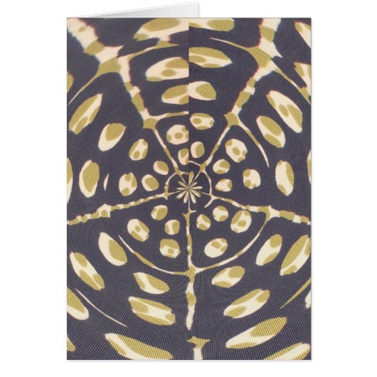 Olive Green Polka Dot Radial Pattern Art Print Cards (Front)