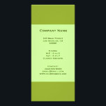 olive green rack card<br><div class="desc">Simple olive green color design corporate rack cards. Customize with your own photograph and message.</div>