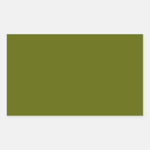 Olive Green Rectangle Sticker