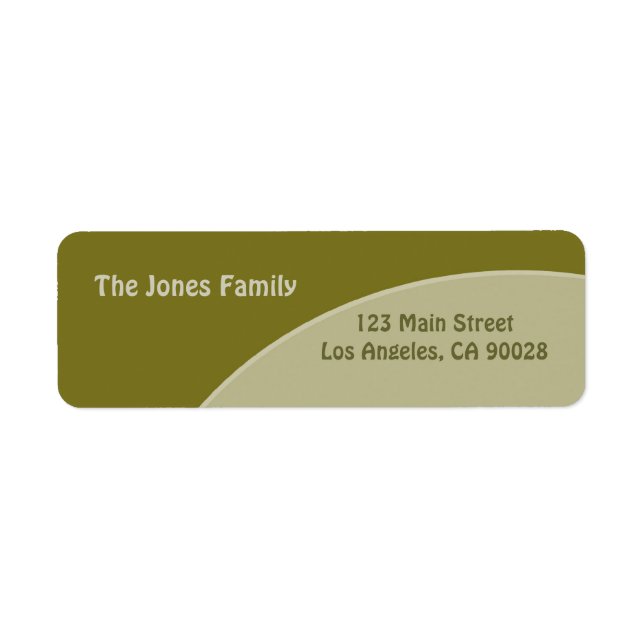Olive green red circles label (Front)