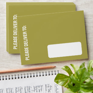 Olive green Rustic Harmony Collection Envelope