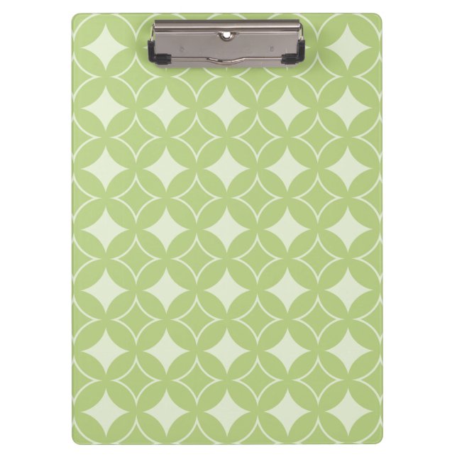 Olive green shippo pattern clipboard (Front)