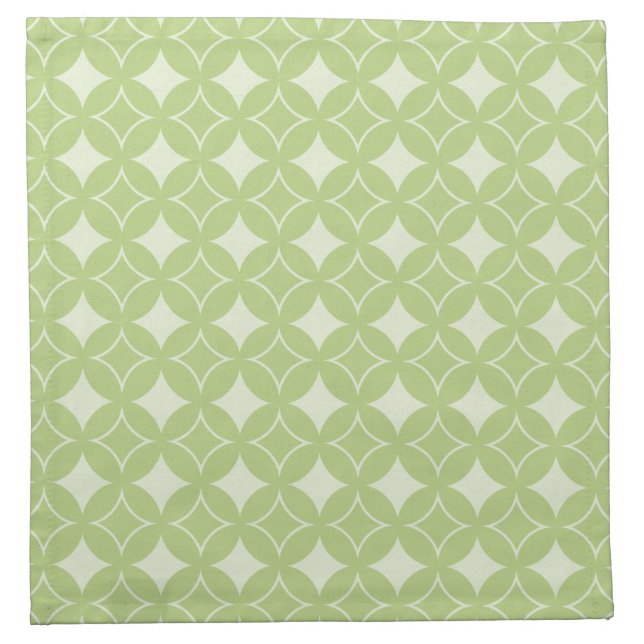 Olive green shippo pattern napkin (Front)
