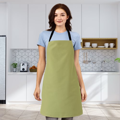 Olive Green Solid Color Apron
