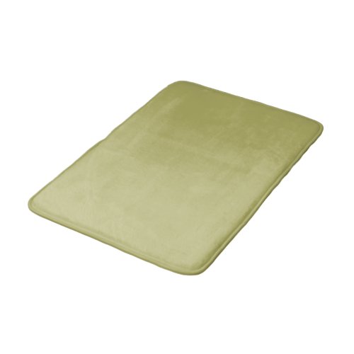 Olive Green Solid Color Bath Mat