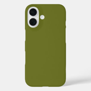 Olive Green Solid Color iPhone 16 Case