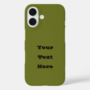 Olive Green Solid Color iPhone 16 Case
