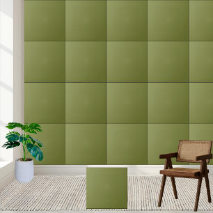 Olive Green Solid Color Ceramic Tile
