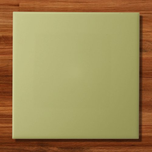 Olive Green Solid Color Ceramic Tile