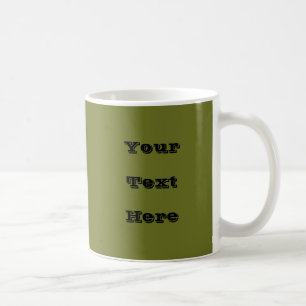 Olive Green Solid Color Coffee Mug