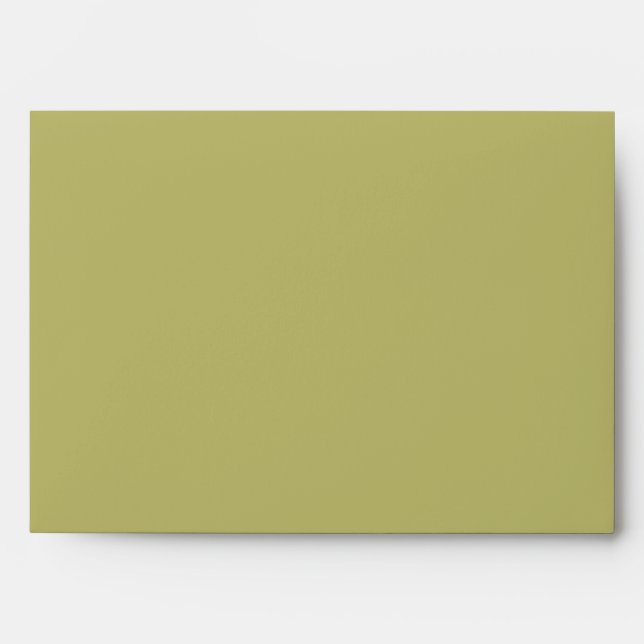 Olive Green Solid Color Envelope (Front)