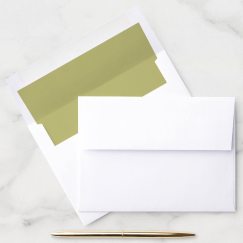 Olive Green Solid Color Envelope Liner