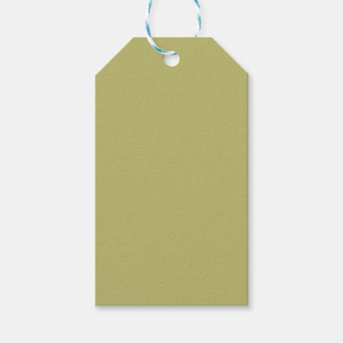 Olive Green Solid Color Gift Tags