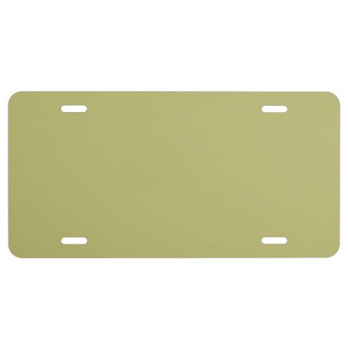 Olive Green Solid Color License Plate