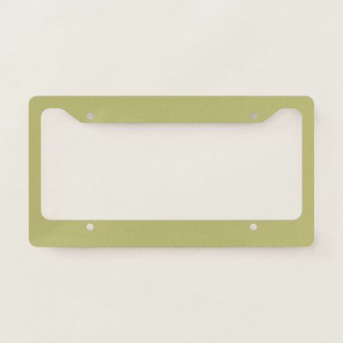 Olive Green Solid Color License Plate Frame