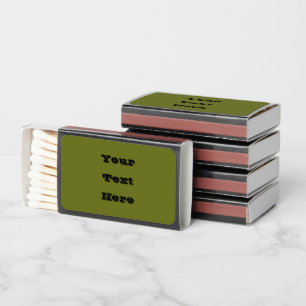 Olive Green Solid Color Matchboxes