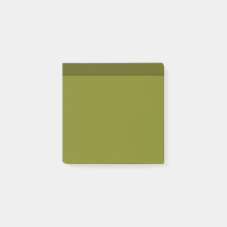 Olive Green Solid Color Minimalist Notes