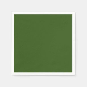 Olive green solid color napkins