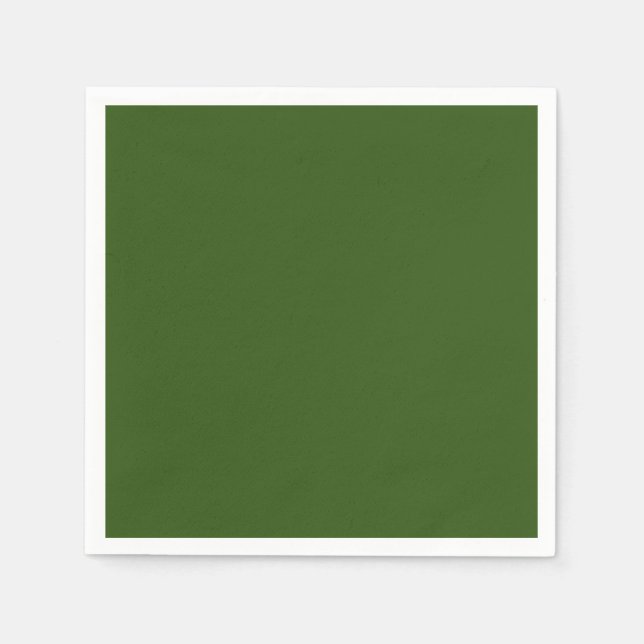 Olive green solid color napkins (Front)