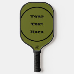 Olive Green Solid Color Pickleball Paddle