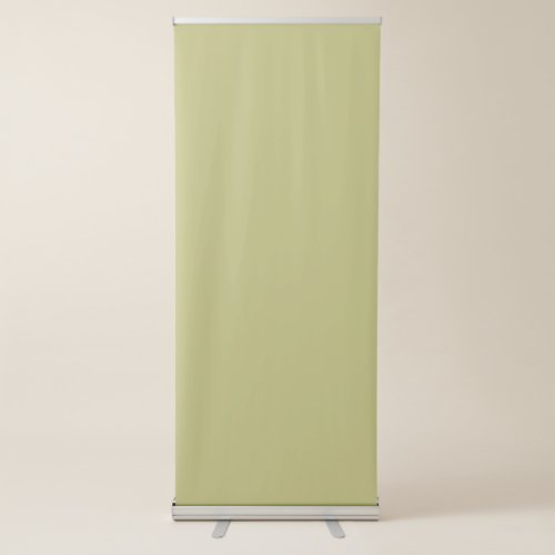 Olive Green Solid Color Retractable Banner