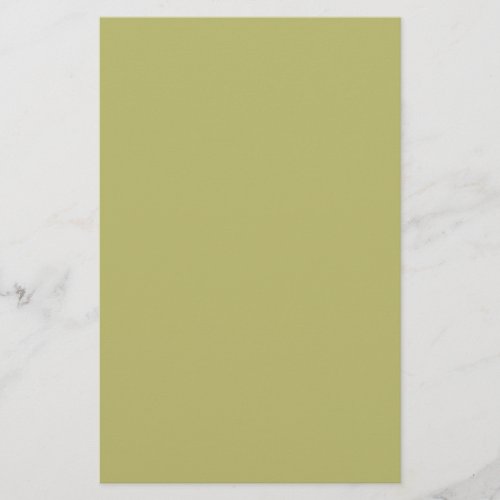 Olive Green Solid Color Stationery